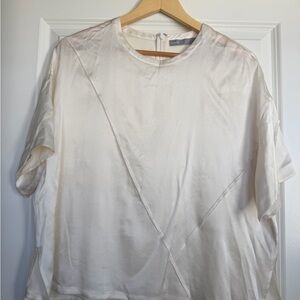 Vince Cream Short Sleeve Top